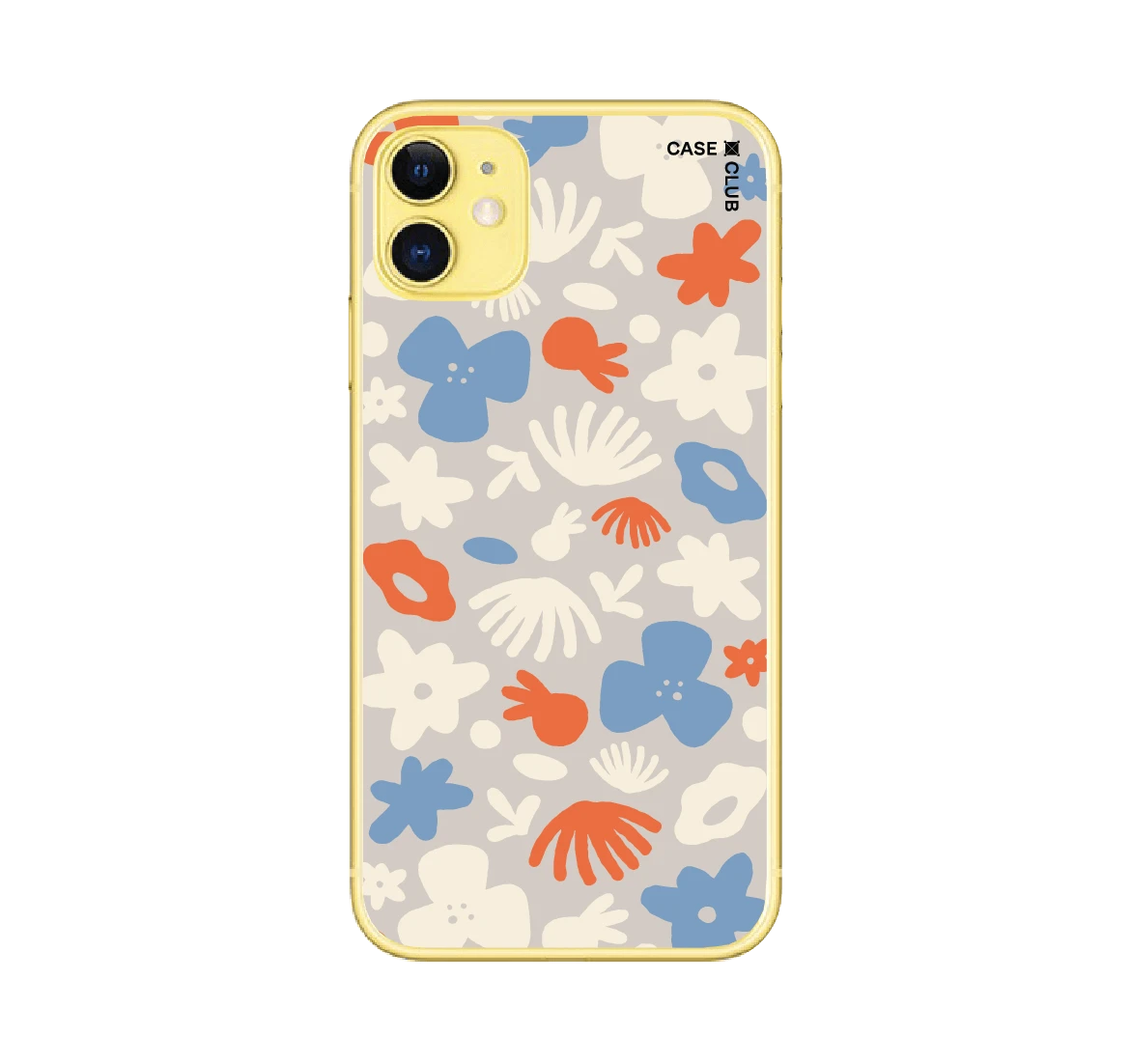 dark blue flower pattern